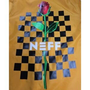 Neff Mustard Yellow Rose Checked WINDBREAKER  Jacket Mens SKATEBOARD Size M